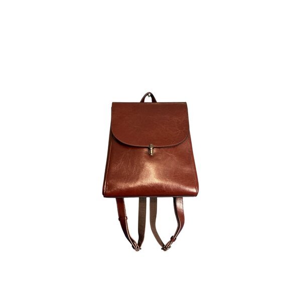 S-Zone Leather Backpack Brown Smooth - Picture 11 of 11